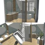 Badkamer ontwerp villa Vijfhuizen