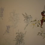 muurschildering babykamer elfjes