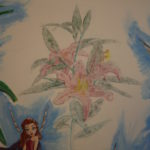 muurschildering babykamer elfjes