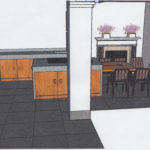 Ontwerp buitenkeuken en schuur Elburg door LINDESIGN