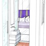 ontwerp slaapkamer/badkamer