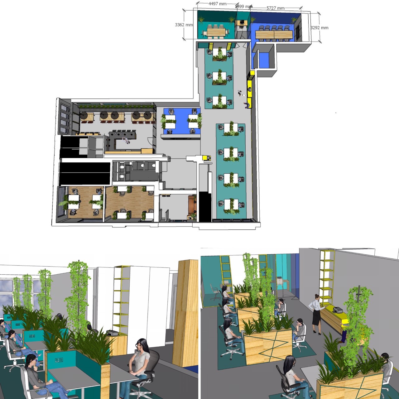 Ontwerp nieuw kantoor Techlab Amsterdam.