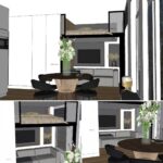 Interieurontwerp klein appartement 26 m2 Nassaukade Amsterdam 2021.