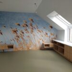 Eindresultaat met behang