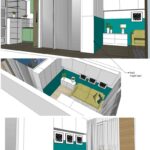Woon/slaapkamer ontwerp idee 3 Oranjehof Amsterdam