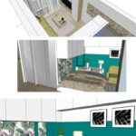 Woon/slaapkamer ontwerp idee 3 Oranjehof Amsterdam