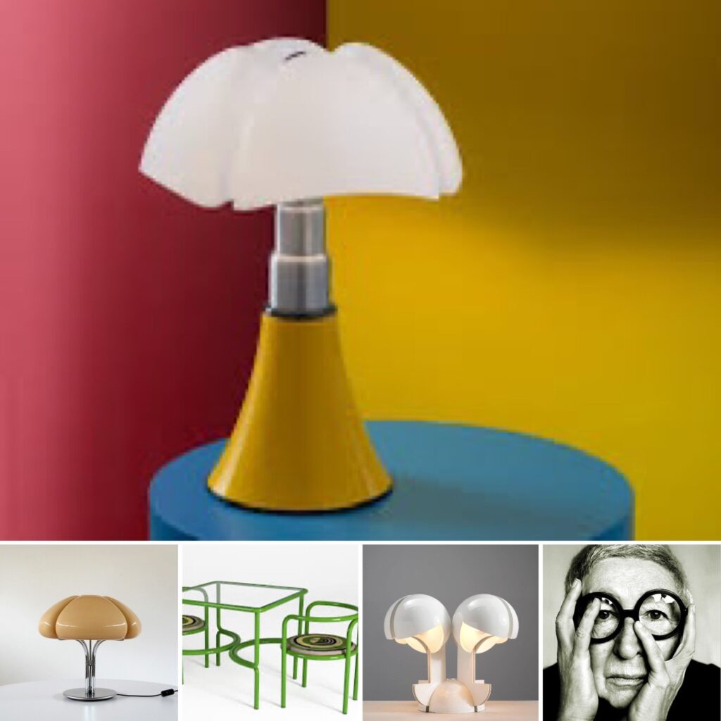 Gae Aulenti en een paar uitgevoerde ontwerpen van haar