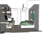 Doorzicht extra slaapkamer
