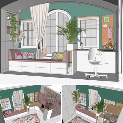 Nieuwe meisjes slaapkamer te Amsterdam