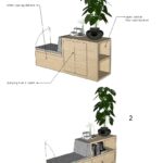 Ontwerp zitje achter voeteinde bed