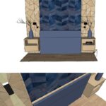 Bed achterwand met andere materialen