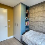 Kastontwerp met bed